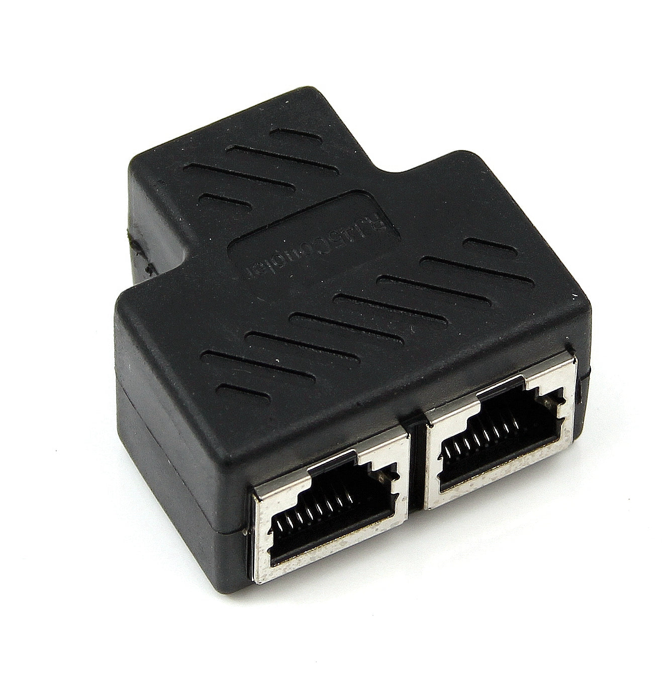 (Pack of 2) RJ45 1 to 2 Way Dual Ethernet Network LAN Female F Cable Joiner Coupler Connector Adapter Extender CAT6 CAT5e CAT5