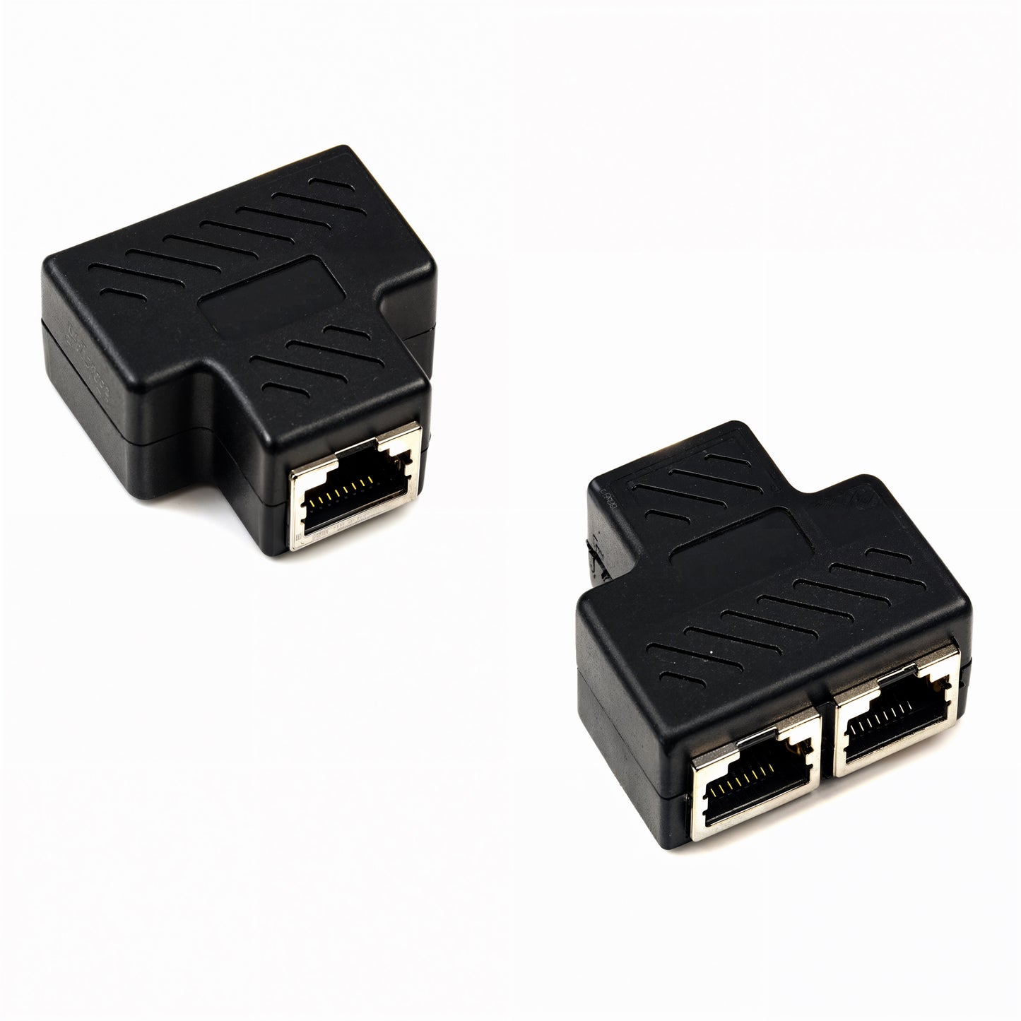 (Pack of 2) RJ45 1 to 2 Way Dual Ethernet Network LAN Female F Cable Joiner Coupler Connector Adapter Extender CAT6 CAT5e CAT5