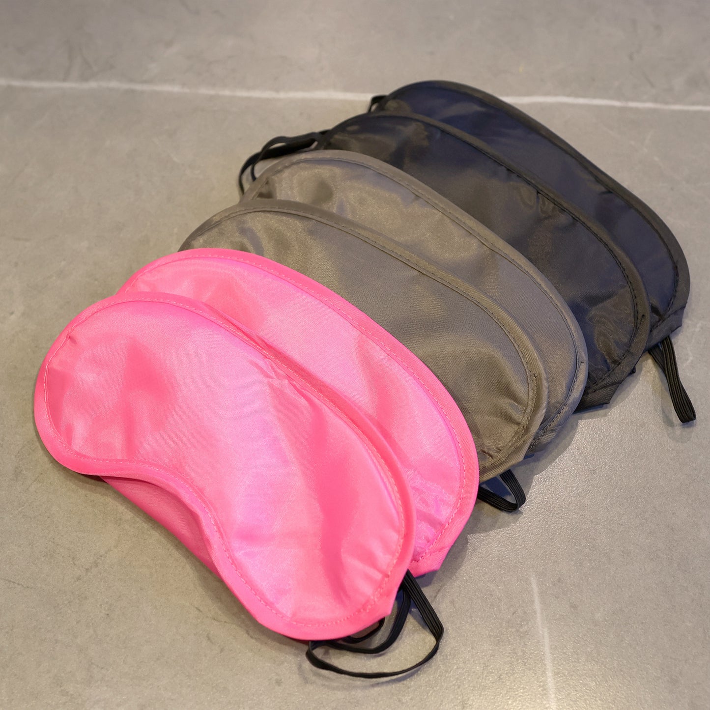 (Set of 6) RHINORO Sleep Eye Masks, Travel Rest Eyemasks, for Travel Nap Camping (More Colour Options Available) (Black*2 + Grey*2 + Pink*2)