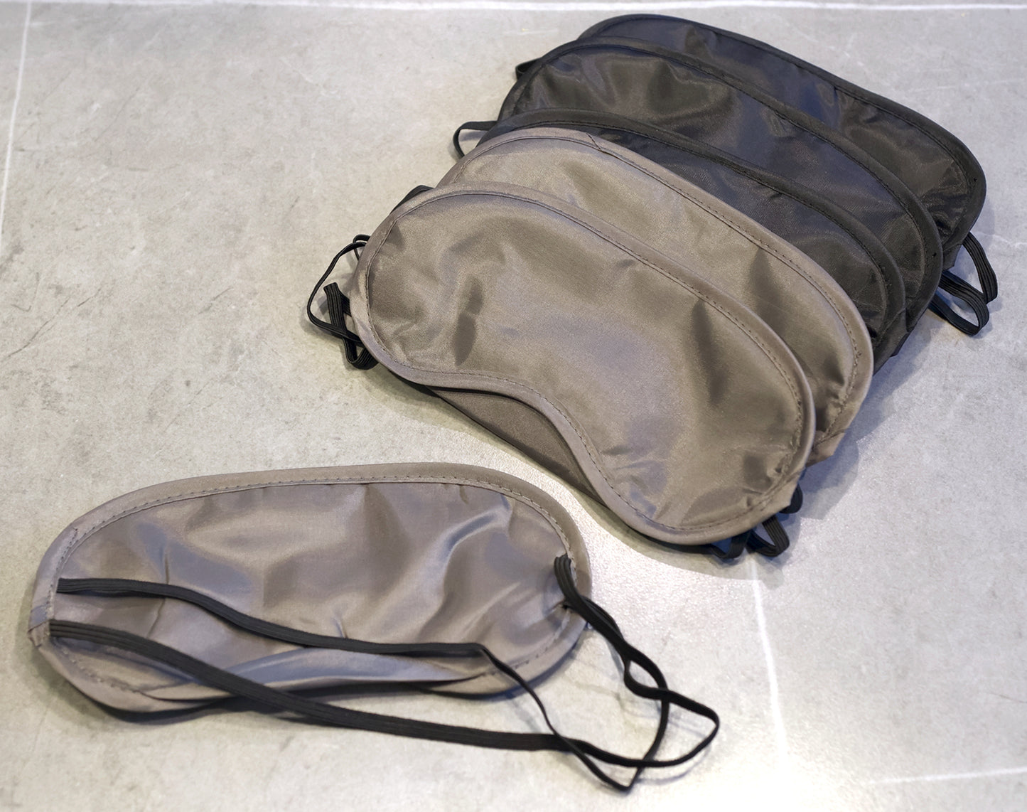 (Set of 6) RHINORO Sleep Eye Masks, Travel Rest Eyemasks, for Travel Nap Camping (More Colour Options Available) (Black*3 + Grey*3)