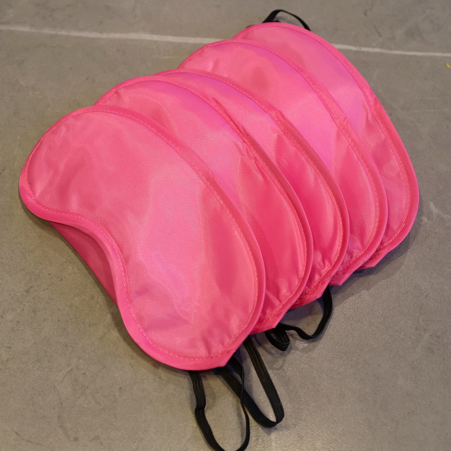 (Pack of 5) RHINORO Sleep Eye Masks, Rest Eyemasks, for Travel Nap Rest Camping (More Colour Options) (Pink)