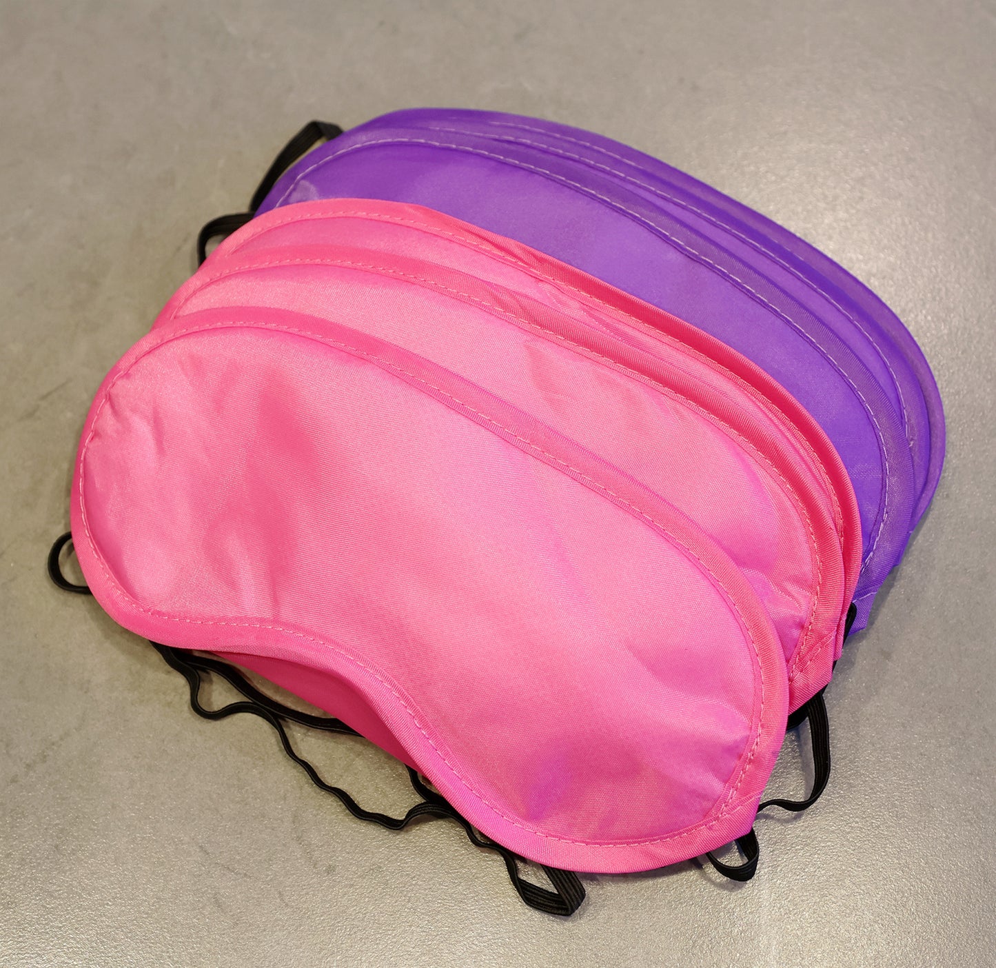 (Set of 6) RHINORO Sleep Eye Masks, Travel Rest Eyemasks, for Travel Nap Camping (More Colour Options Available) (Purple*3 + Pink*3)