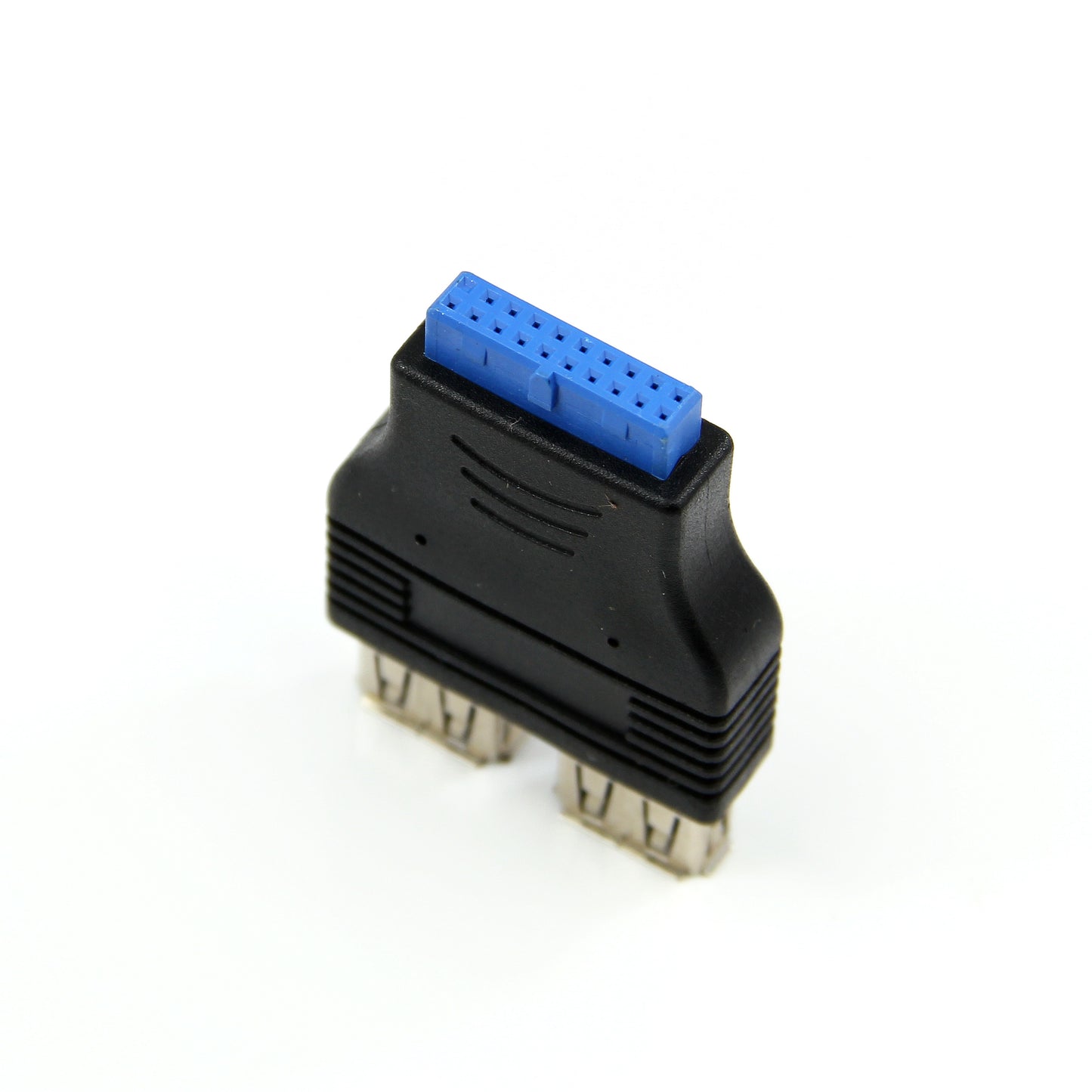(Pack of 2) RHINORO USB 3.0 SuperSpeed Motherboard Header 20 Pin to 2 USB A Port Socket USB Female Adapter Connector Hub