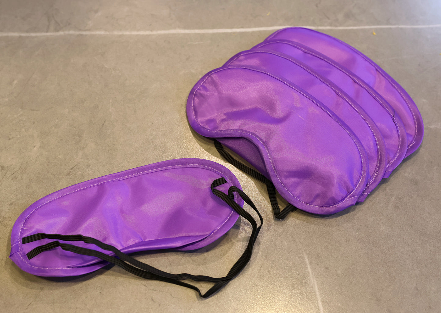 (Pack of 5) RHINORO Sleep Eye Masks, Rest Eyemasks, for Travel Nap Rest Camping (More Colour Options) (Purple)